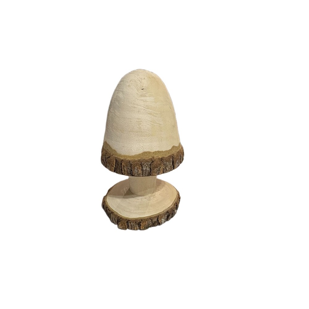 Wooden Mushroom Handcrafted and Signed by Robert Breland Laurel, Mississippi